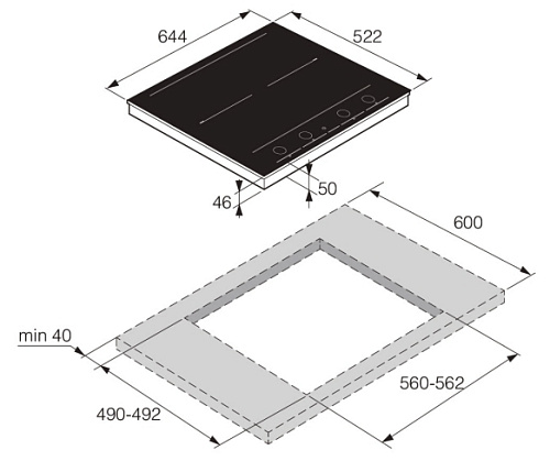Индукционная варочная панель Asko HID654GC
