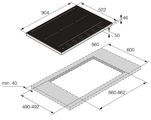Индукционная варочная панель Asko HID956GC