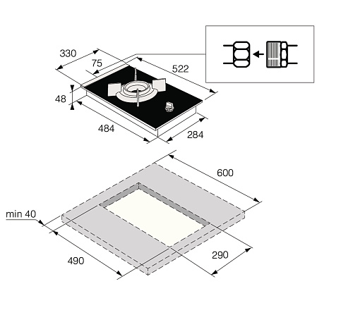 Газовая варочная поверхность Asko HG8313BGB1