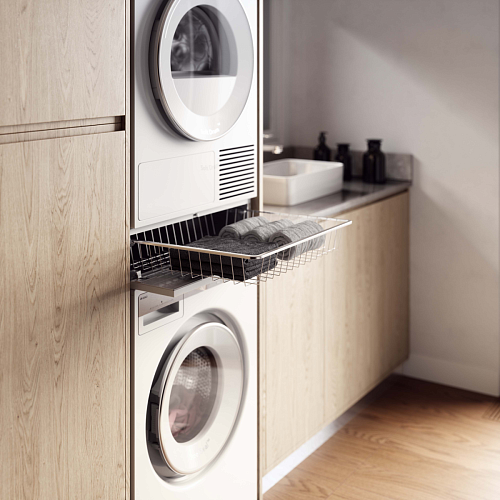 Выдвижная полка с корзиной для белья Asko HB150W